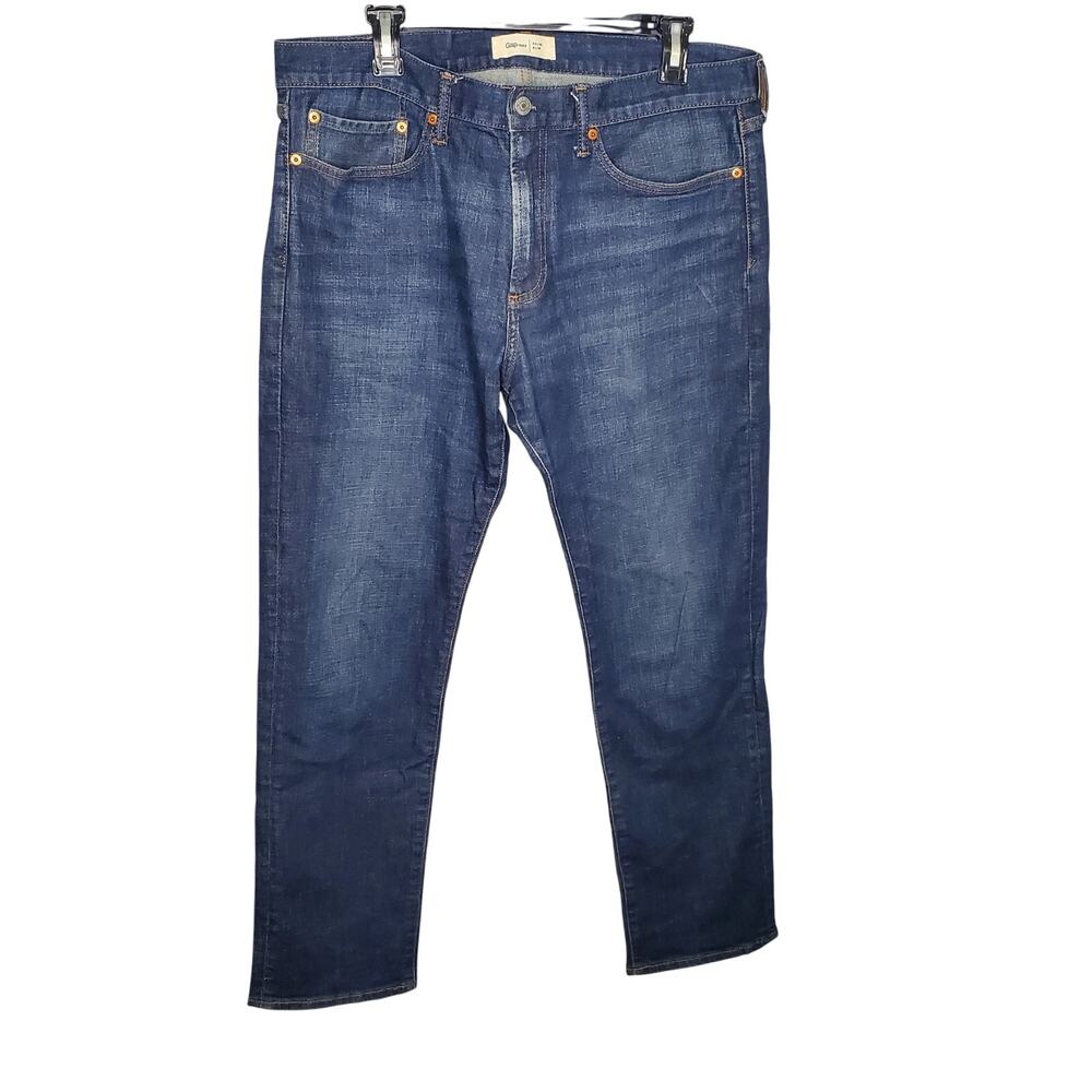 GAP 1969 Men's Slim Dark Wash Straight Boot Cut Jeans W 34 X 30 L